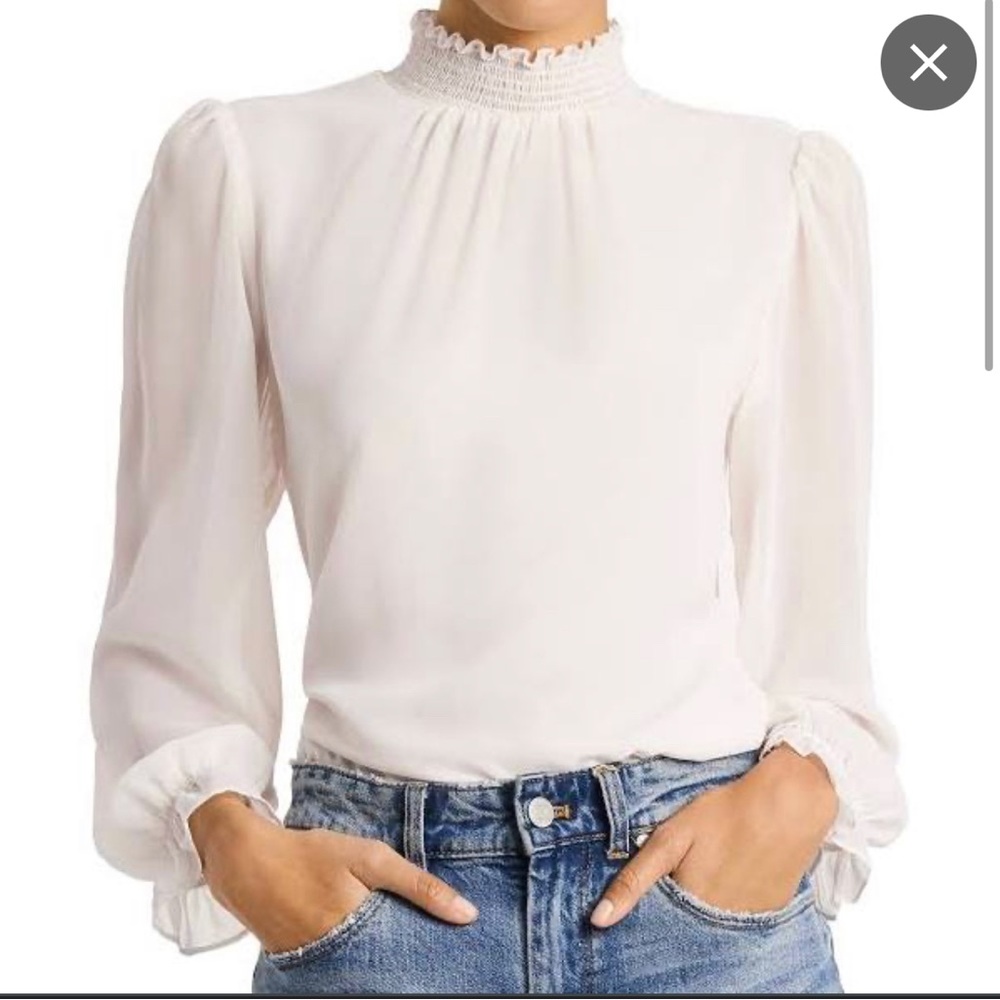Banana Republic High Neck Blouse Color Burgundy